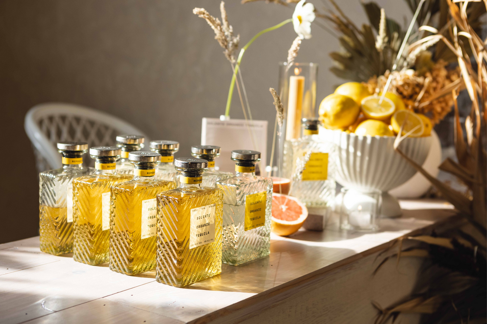 Solento tequila table set-up for the holidays